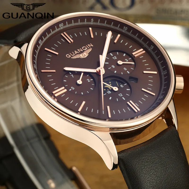 Relogio masculino GUANQIN мужские часы Лидирующий бренд Роскошные военные спортивные