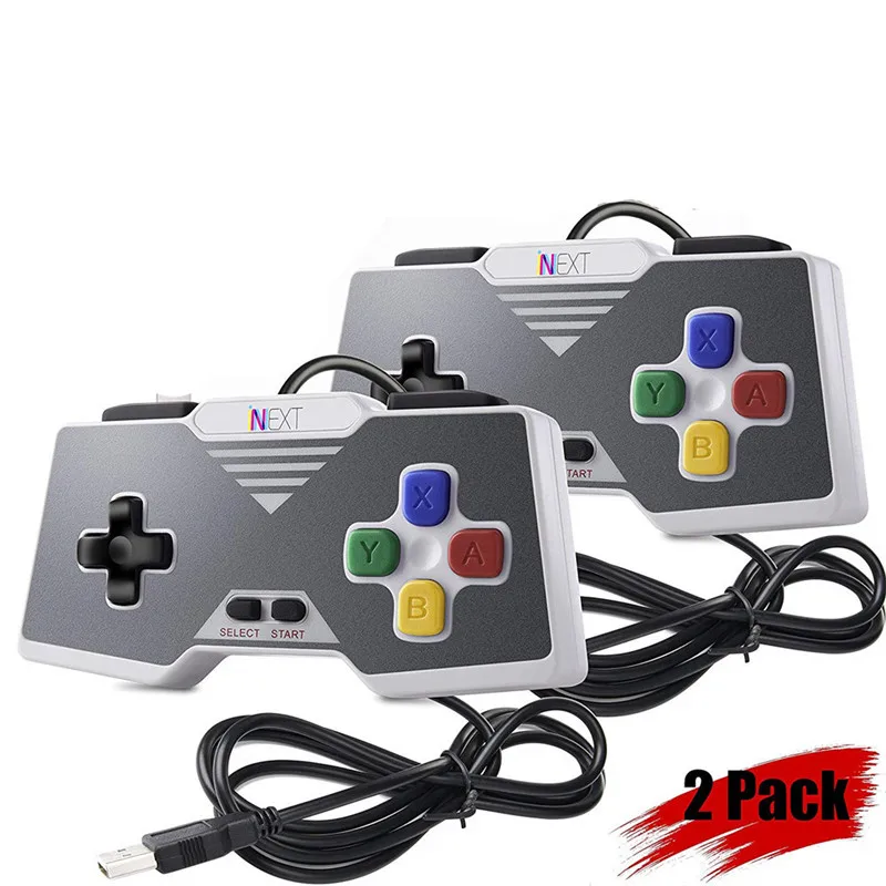 2pck multicolour 2pck USB контроллер Классический игровой джойстик контроллер для SNES игровой коврик для Windows PC MAC компьютерный джойстик - Цвет: 2pck multicolour