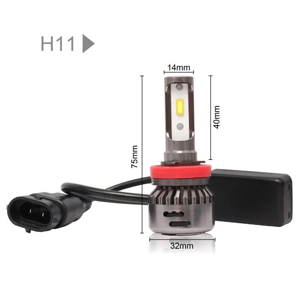 Aslent H7 светодиодный объектив 55 Вт/лампа 20000LM 6500 LED Canbus Error Free H4 H11 H8 H1 HB3 9005 HB4 9006 для авто фары автомобиля 12 v