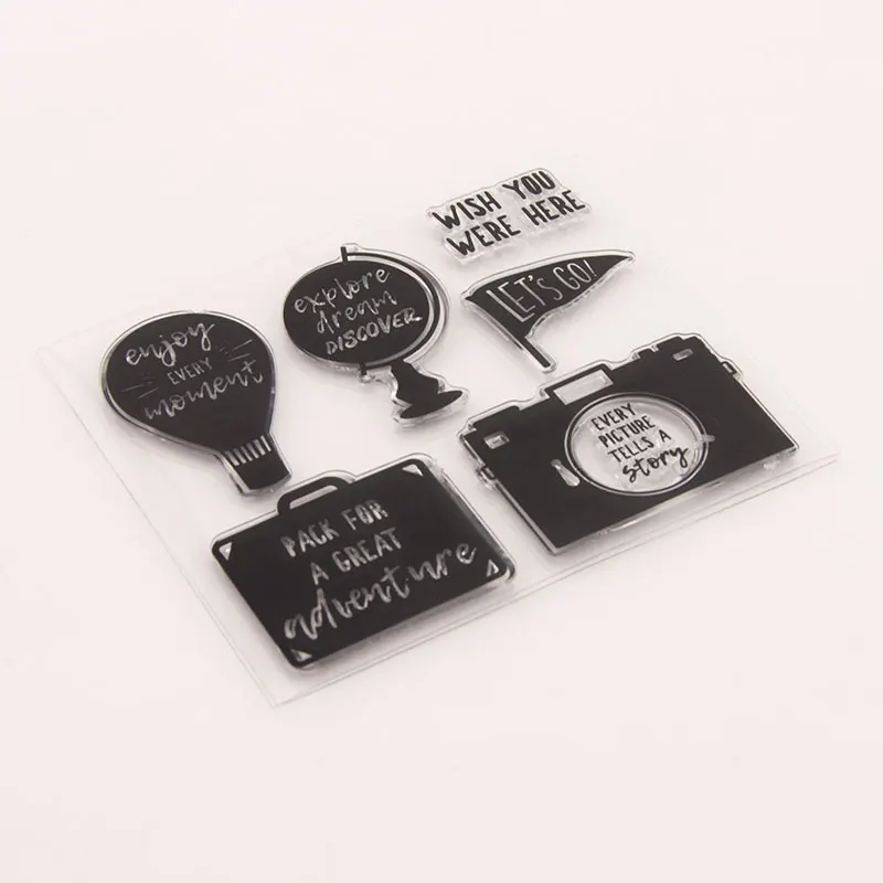 Прозрачный силиконовый штамп для печати фотоальбома DIY скрапбукинга с воздушным