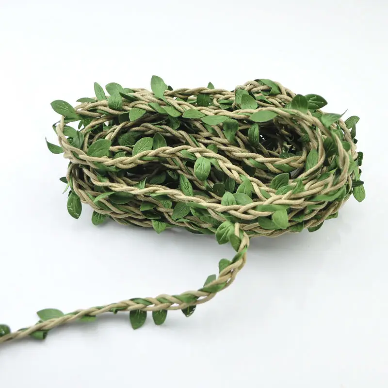 10 м натуральная шпагат с листом DIY ремесленные принадлежности Мешковина для
