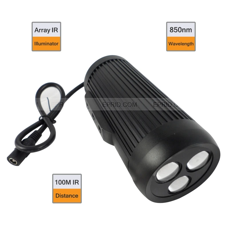 

LED Array IR Surveillance 850nm 4500mW 15Degree Visible Light 100M CCTV Camera Illuminator