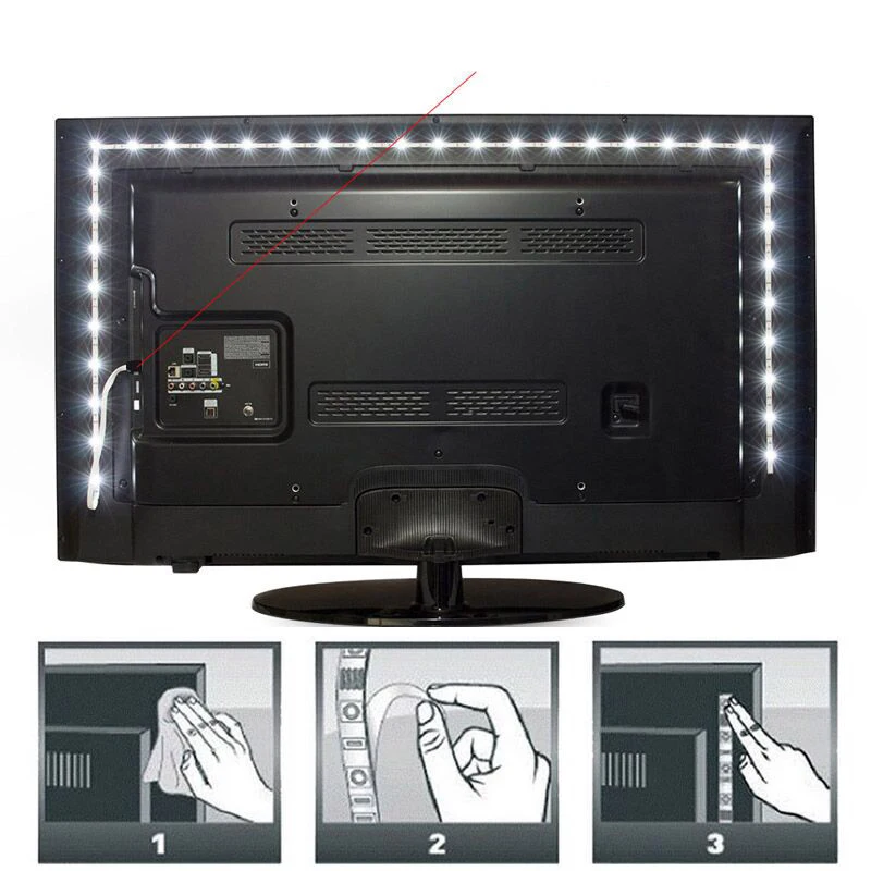 5 В USB полоса L 5050SMD RGB зарядное устройство полосы света DC в кабель Wi-Fi управление |
