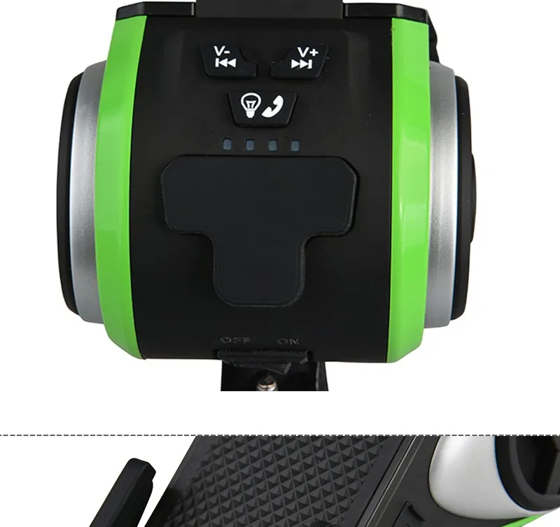 ROCKBROS водонепроницаемый велосипедный держатель для телефона Bluetooth аудио mp3-плеер динамик 4400 мАч Внешний аккумулятор+ велосипедный звонок+ велосипедный светильник