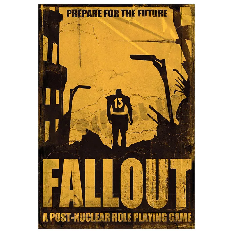 Fallout 4 игровой плакат Серия B домашняя отделка декоративный бумажный с белым