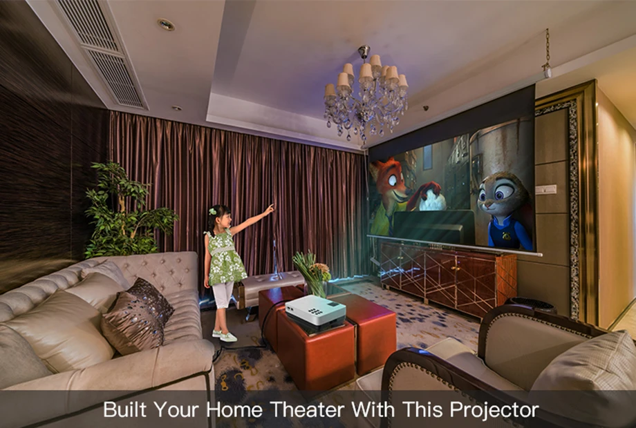 Smartldea Real 720P светодиодный HD проектор Android 6,0 WiFi опция, портативный lcd Proyector Bluetooth цифровой 3D домашний мультимедийный проектор