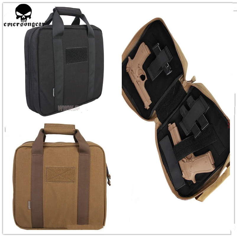 EmersonGear двойной функциональный Пистолет Мягкий Чехол Для Переноски Сумка вмещает 2 пистолета+ Диапазон Mags