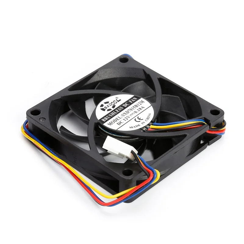 Вентилятор охлаждения процессора SXDOOL SXD7015B12M 7015 70*70*15 мм DC12V 0.18A 3000 об/мин 24.5CFM 27DBA