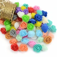 50pcsbag mini pe foam rose flower head artificial rose flowers handmade diy wedding home decoration festive party supplies