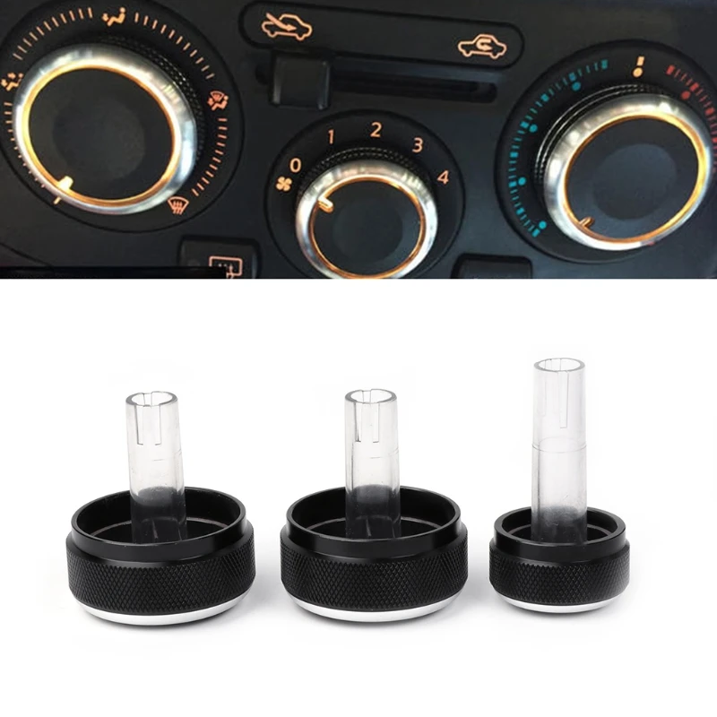 

3 Pcs A/C Car Styling Air Condition Panel Control Switch Knob For Volkswagen VW GOLF 4 MK4 Bora Passat B5