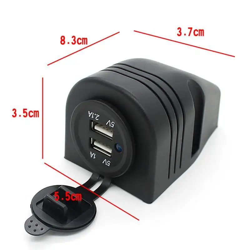 Портативная 12V розетка для автомобильного прикуривателя сплиттер двойной USB порт