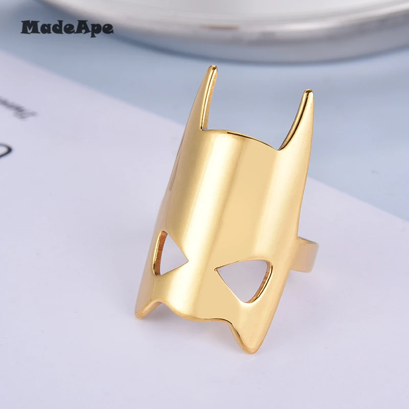 MadApe Tribe Mask Rings For Women Vintage Punk Biker Jewelry Male Cool Antique Silver Color Gold Finger | Украшения и аксессуары