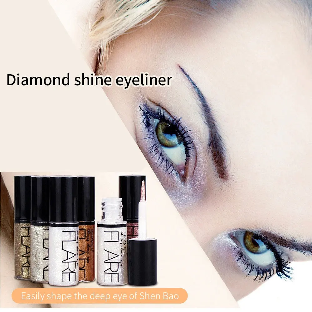 FRESHME Makeup Eyeliner Pencil Sliver Gold Shimmer Eye liner professional Waterproof Liquid Eyeliner Pen Cosmetic Beauty Tool