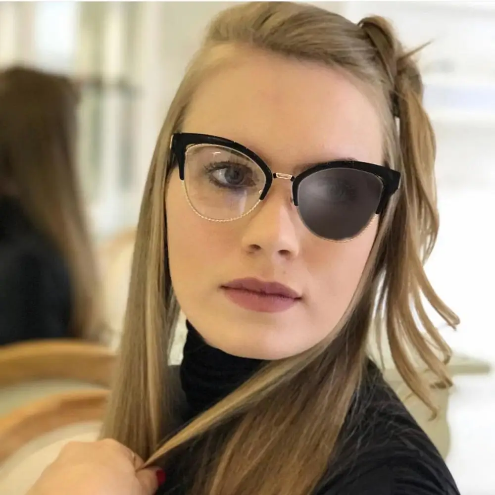 Женские фотохромные очки для чтения с кошачьим переходом прогрессивные линзы из