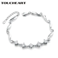 toucheart silver s925 cubic zirconia braceletsbangles for women snaps bracelet jewelry wedding friendship bracelet sbr190139