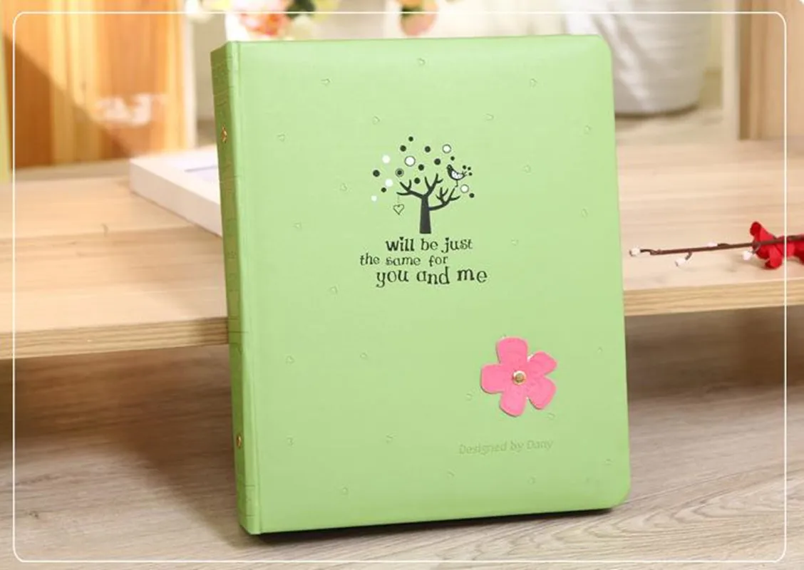 

Cartoon Flower Pu Leather Cover Interleaf Type 6Inch Cheap Photo Album Baby Family Ablum Book Style Photo Gallery Photo Album