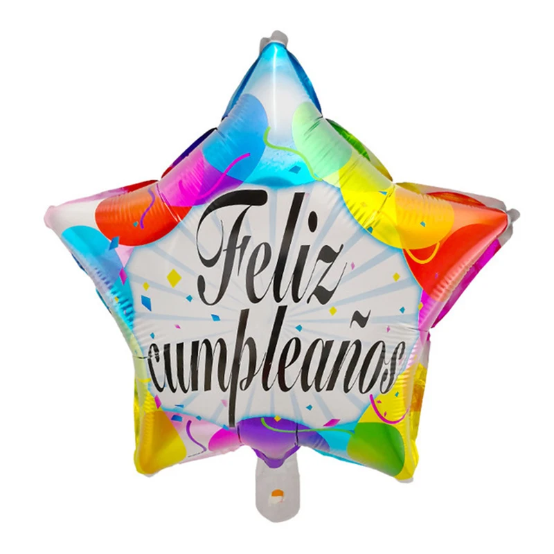 10 шт 18inch испанский Фольга шар Feliz cumpleaños шары гелиевые Happy День рождения украшения