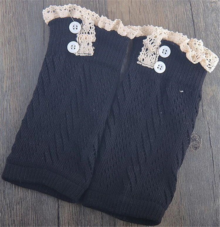 

1 Pair New Soft Winter Warm Kids Girls Baby Trendy Knitted Lace Leg Warmers Infants Toddlers Trim Boot Cuffs Socks Knee High