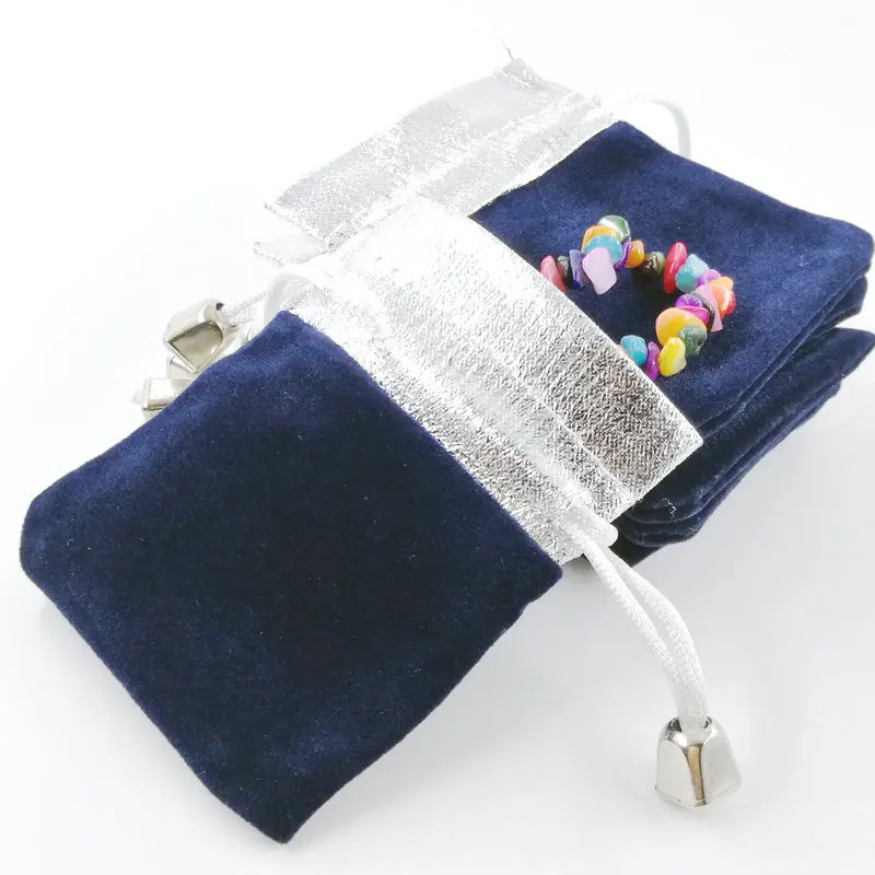 

Free Shipping Hot Sell 100pcs 7*9cm Blue Top Velvet Jewelry Gift Rings Watch Bags Phone Bag
