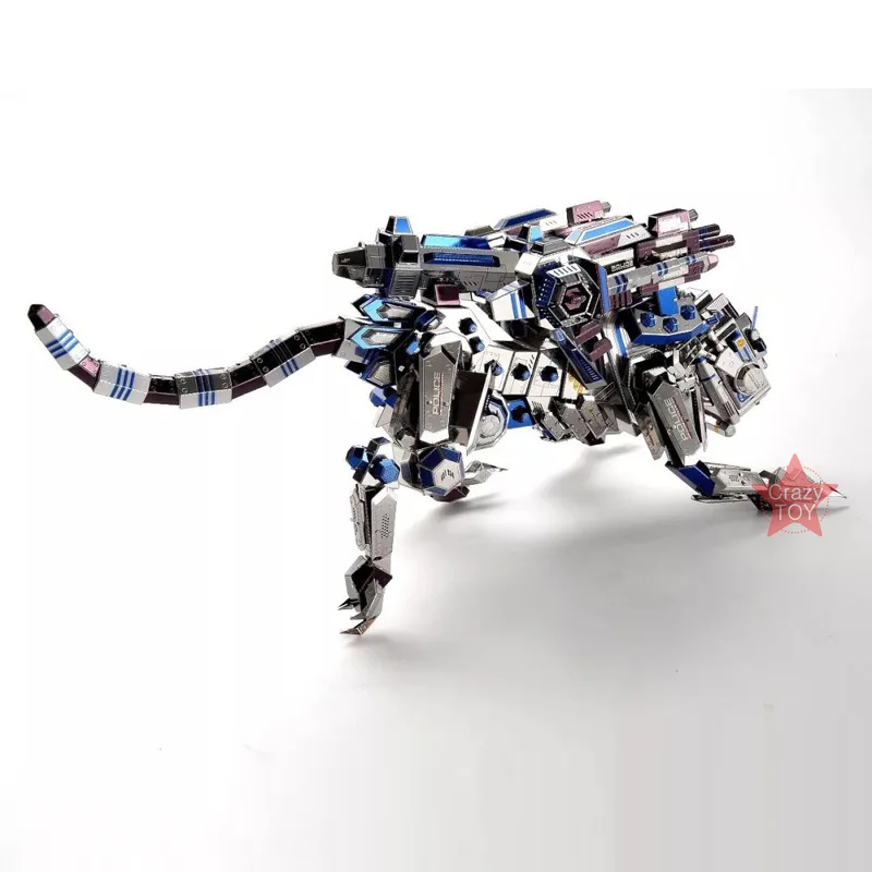 Микромир 3D металлическая головоломка Механическая Полицейская собака Сборная