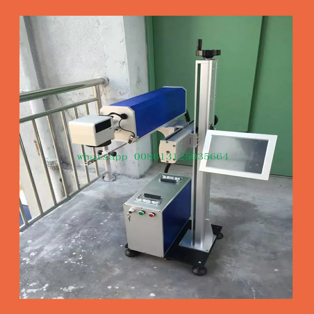 

CO2 Laser Marking Machine On The Fly Marking For PVC/ABS For Production Line