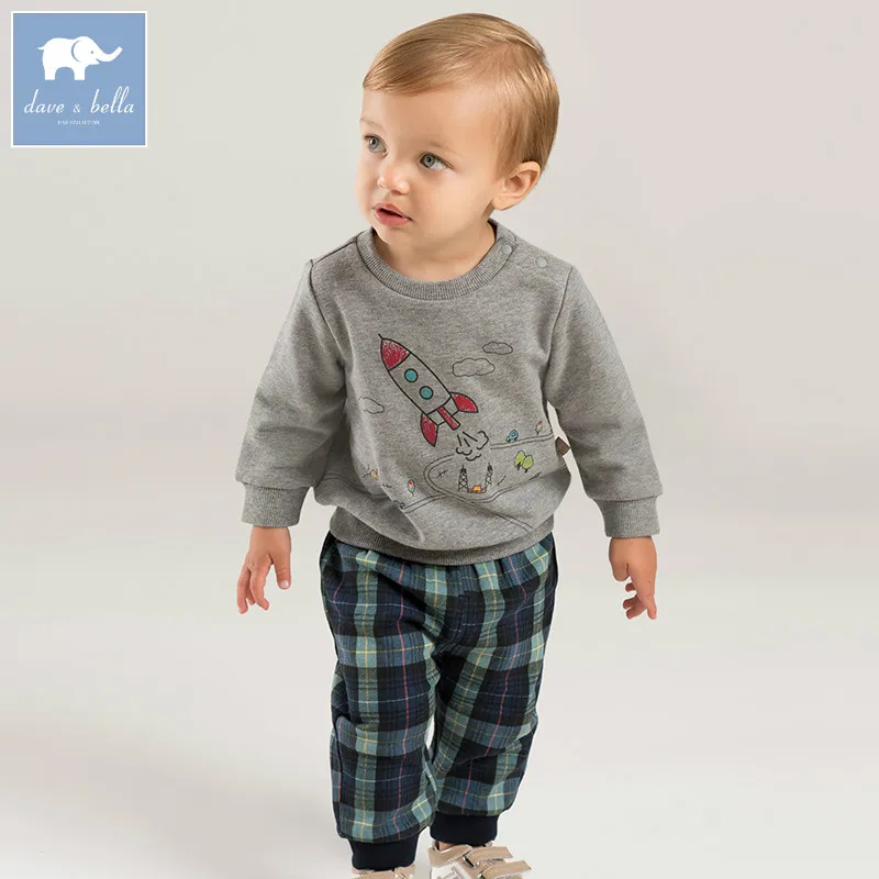 DB8439 dave bella autumn baby boys clothes infant toddler clothing sets kids outfits children hight quality suits | Детская одежда и