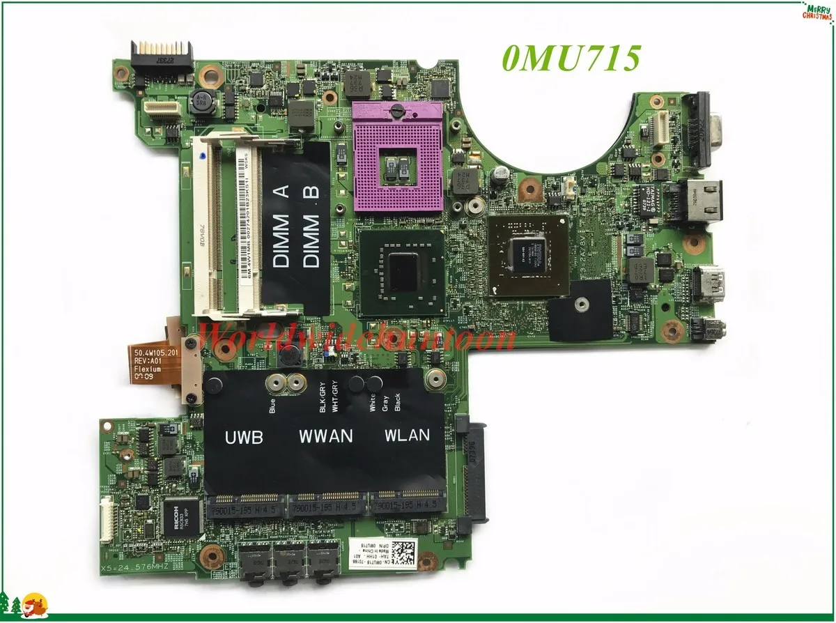 Материнская плата MU715 0MU715 для ноутбука Dell XPS M1530 системная mPGA478MN с центральным