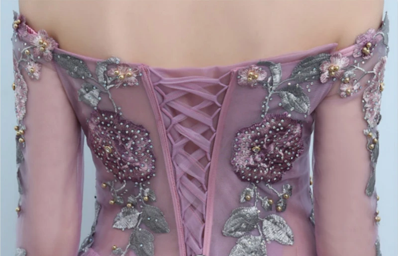 SSYFashion новая Банкетная элегантное вечернее платье Роскошные Длинные рукава