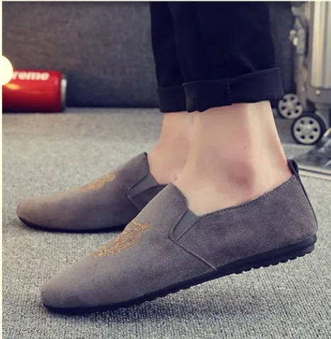 Beanshoe мужские, стильное летнее платье животный узор ленивый общего мужская повседневная непарная обувь