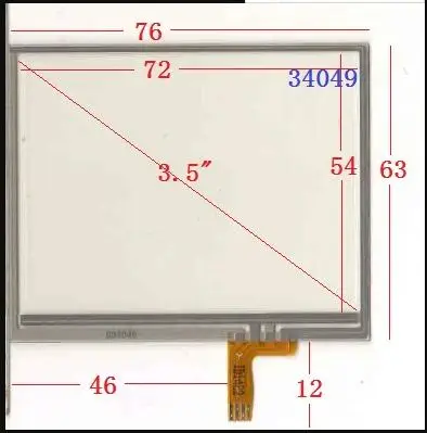 Фото ZhiYuSun для WA3500F-M20display 3 5 дюймов 034049 76*63 мм 4 провода сенсорный экран стекло GPS это | Отзывы и видеообзор (32898935589)