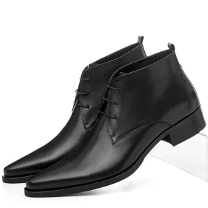 Модельные туфли с острым носком; мужские Ботильоны; свадебные туфли из натуральной кожи; модельные ботинки; мужская деловая обувь; большие размеры EUR46