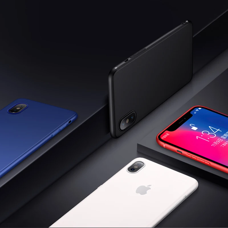 LuckGuard для iPhone Xs чехол MAX XR Тонкий силиконовый X мягкий черный матовый TPU 6 6s 7 8 Plus задняя крышка|Чехлы-накладки| |