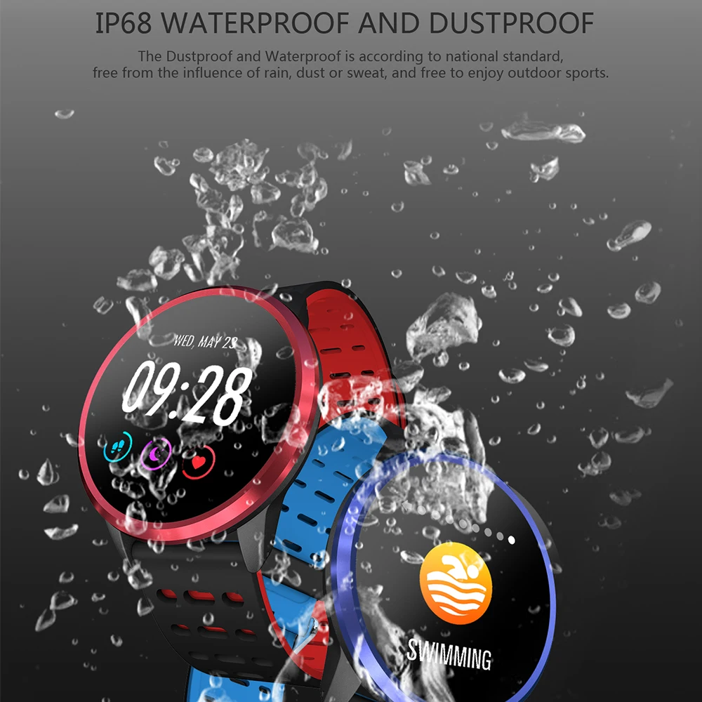 Смарт часы Timethinker SN67 мужские кровяное давление пульсометр фитнес трекер IP68