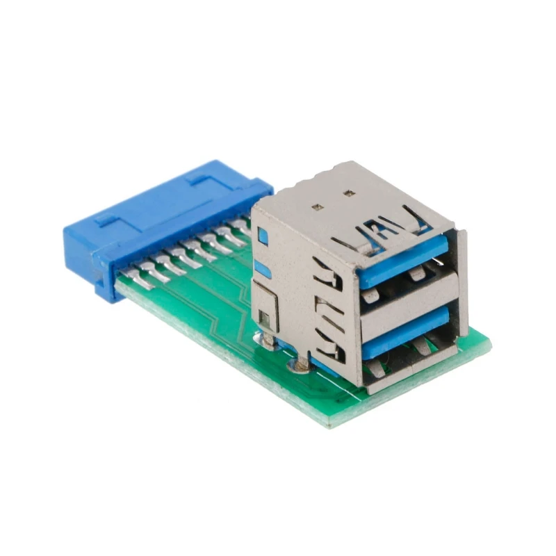 Внутренний 20Pin до 2 USB 3 0 Женский адаптер конвертер PCB плата расширитель