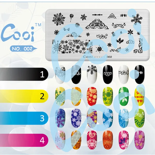 NO.01 Pinpai Nail Stamping Plates Flower Geometric Heart Nature Series Nail Template Stamp Image DIY Nail Designs Manicure Stamp Plate - Цвет: NO.01