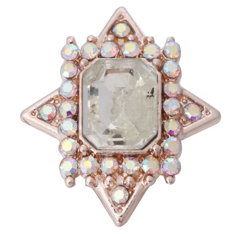 6 шт./лот новые кнопки для ювелирных изделий розовое золото стразы цветы 18 мм