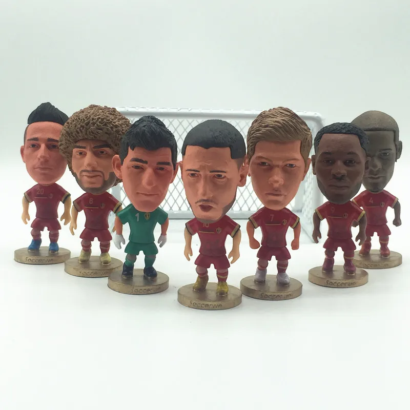 Soccerwe Футбольная звезда Кукла мини статуя Pogba Ronaldo Messi Griezmann Mbappe Sanchez Hazard Статуэтка