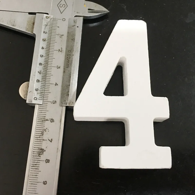 4 3.14" Wood Craft Plywood Wooden Number, Number 0 To 9 for Wedding Nursery Home Decoration - Цвет: 4