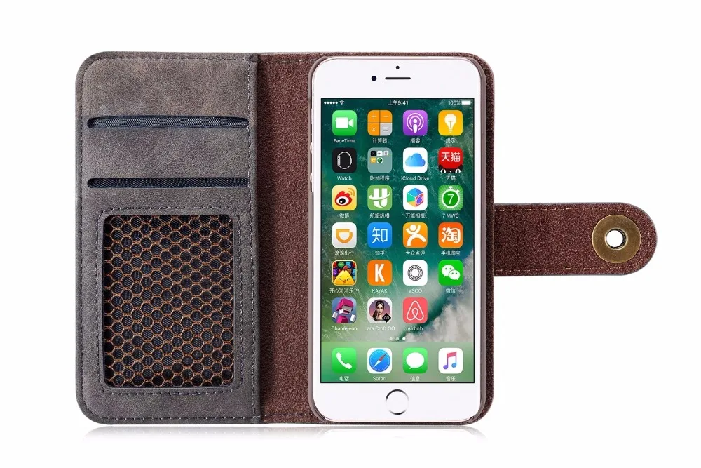 Для чехла iPhone 5S кожаный многофункциональный съемный Retor Бумажник Флип телефонные чехлы для iPhone 5 5S SE с рамкой слот для карт чехол