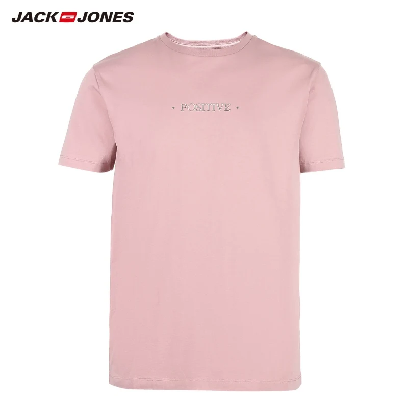 Мужская футболка с коротким рукавом JackJones базовая из 100% хлопка принтом