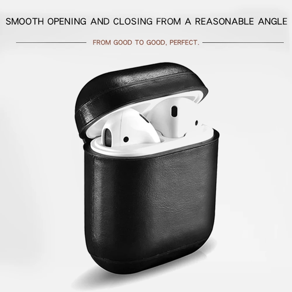 Чехол для наушников Apple AirPods Bluetooth беспроводной кожаный чехол Air Pods 1 2 зарядки |