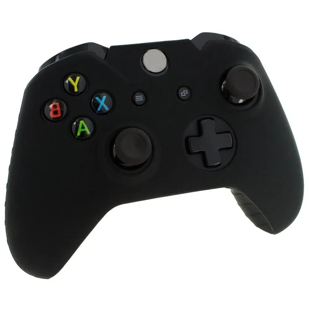Черный Для Xbox One контроллер силиконовый гелевый Чехол для крышки корпуса резиновый чехол для microsoft геймпад Xbox One джойстик мягкие чехлы 10 цветов - Цвет: Черный