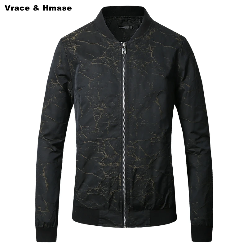 

Lightning jacquard fashion boutique large size baseball collar jacket New arrival 2017 quality polyester winter jacket men M-5XL