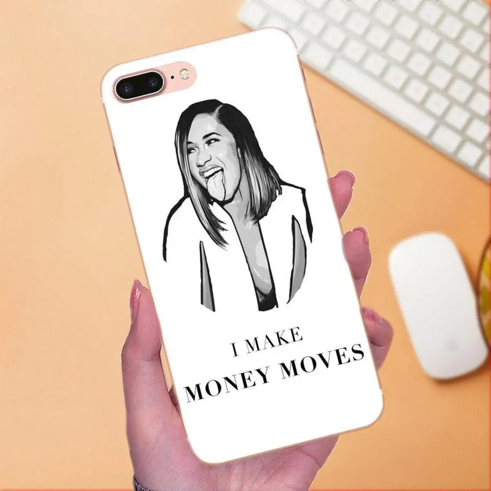 Чехол из ТПУ с рисунком Unny Girl Cardi B для Sony Xperia Z Z1 Z2 Z3 Z4 Z5 compact Mini M2 M4 M5 T3 E3 E5 XA XA1 XZ Premium |