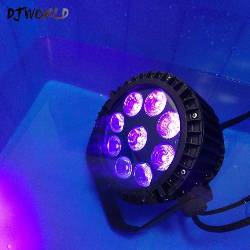 DJWorld Водонепроницаемый светодиодный Par 9x18 Вт RGBWA+ UV 6в1 Уличные светодиодные DMX стандартные светильники для сцен и студий театральные светильники IP65 туристическая из алюминиевого сплава
