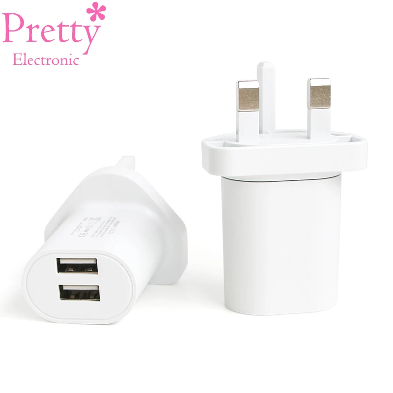 

UK Mobile Phone Chargers Travel Wall Adapter Plug Electrical Power Socket Converter Dual USB Interface Laptop Charging
