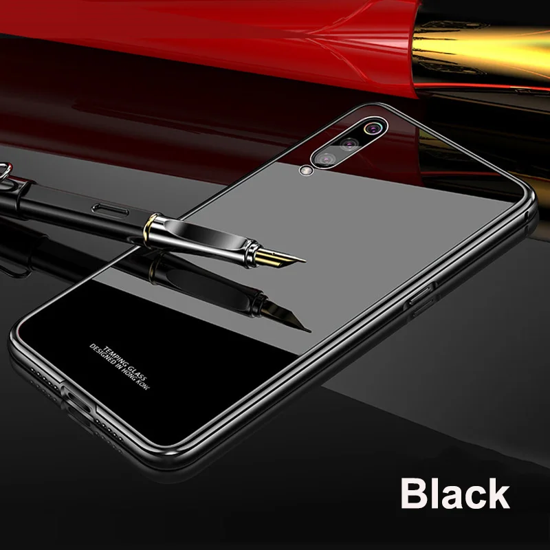 Leanonus закаленное стекло задняя крышка для Xiaomi mi 9 mi 9 SE чехол для Xiaomi mi 8 mi 8 SE Жесткий ПК+ металлический бампер противоударный чехол - Цвет: Full Black