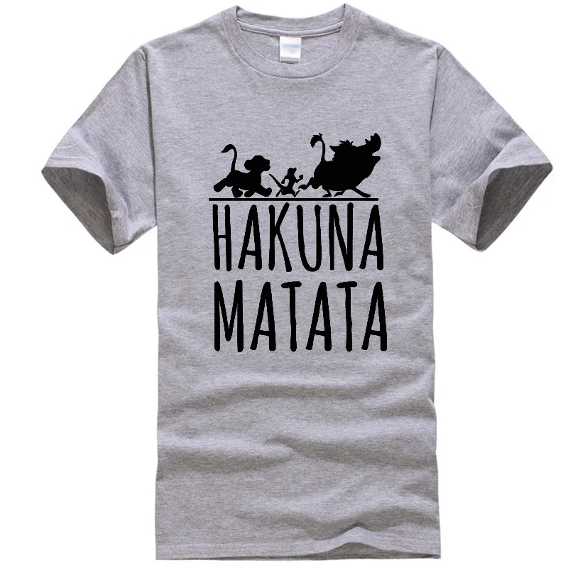 Мужская Повседневная футболка высокого качества из хлопка с принтом hakuna matata, с коротким рукавом, мужская повседневная Летняя футболка с надписью Big Bang Theory - Цвет: Gray 1