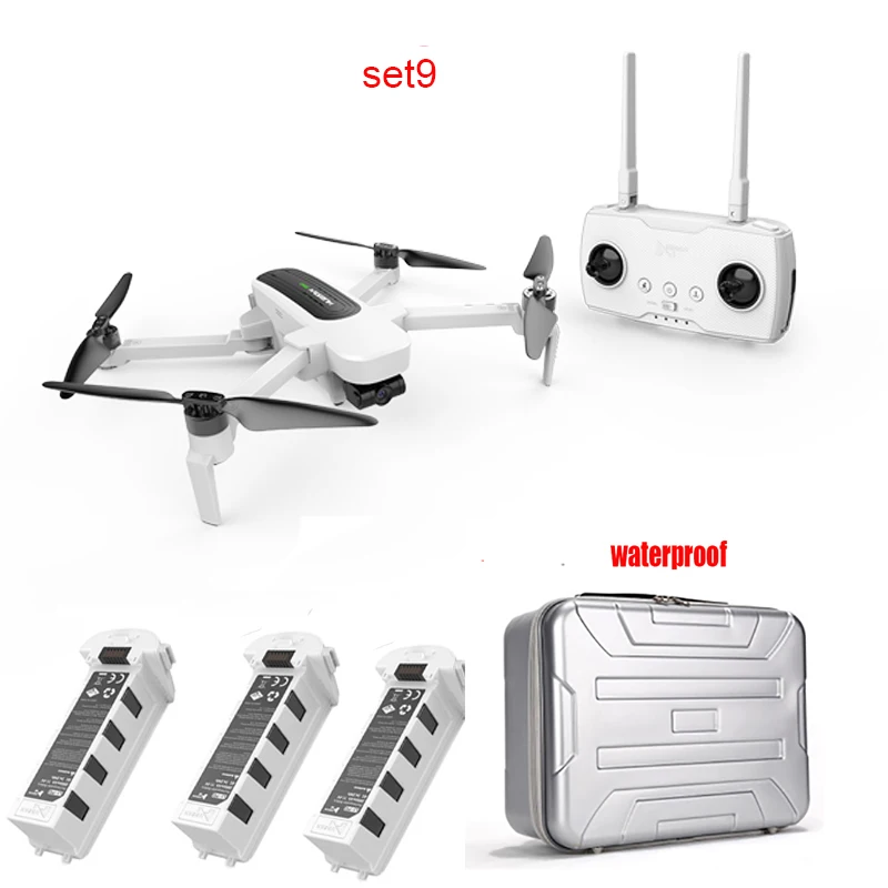 set8 Hubsan H117S Zino gps 5,8 Г 1 км Складная рукоятка с видом от первого лица в формате 4K UHD, Камера 3-осевому гидростабилизатору RC Дрон Квадрокоптер RTF высокое Скорость - Цвет: set8