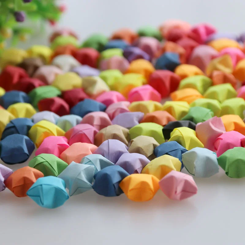 500 шт./упак.) 28 ярких Цвета Lucky готовой Star DIY Бумага украшение желающий флакон подарок на день рождения